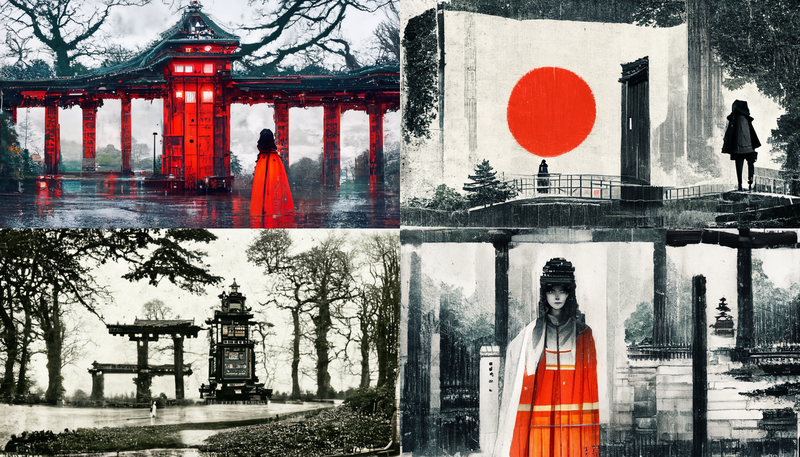 Kohji Asakawa A shrine maiden standing in front of the torii ga b1c68d39 28d5 4cf4 823d 8fc7bccff0ba
