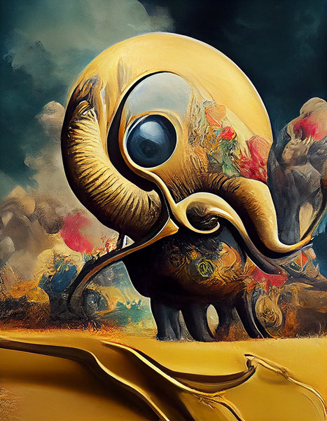 Salvador Dali-style paintings created by AI